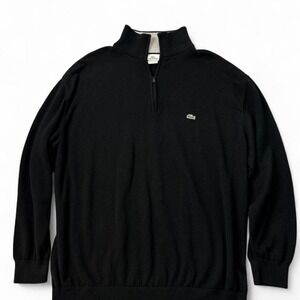 Lacoste black quarter zip pullover Size L/XL 0230